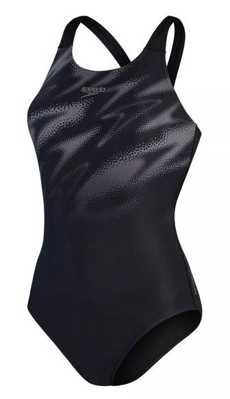 COSTUME DONNA PISCINA SPEEDO NUOTO INTERO NERO HYPERBOOM