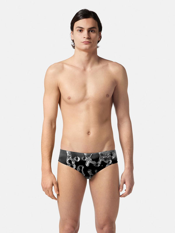 COSTUME AKRON ITALIA UOMO SLIP THE SILVER MAN NUOTO PISCINA