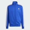 TUTA ADIDAS FELPA PANTALONE PERFORMANCE UOMO COTONE THREE STRIPS BLU