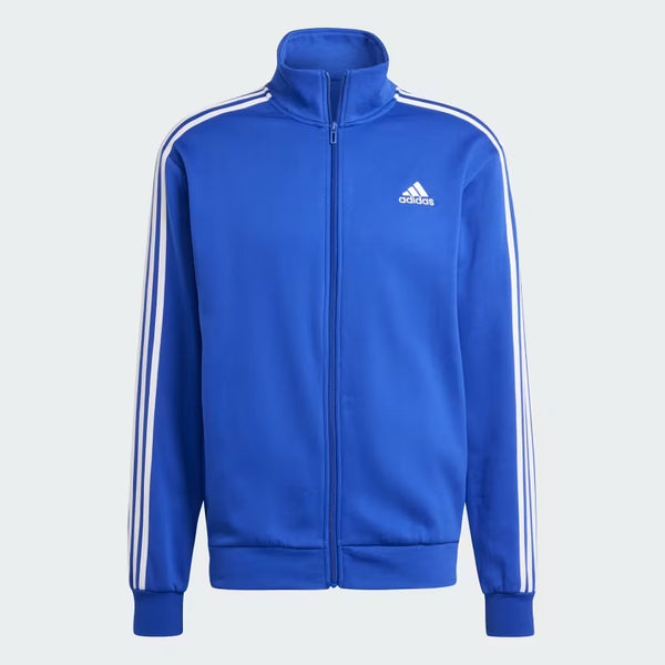 TUTA ADIDAS FELPA PANTALONE PERFORMANCE UOMO COTONE THREE STRIPS BLU