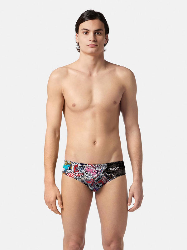 COSTUME AKRON ITALIA UOMO SLIP URBAN MAN NUOTO PISCINA FANTASIA