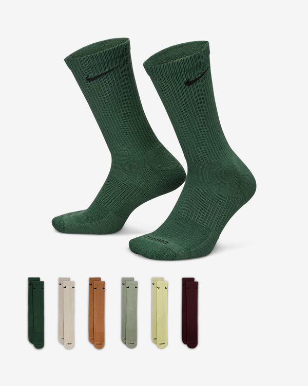 NIKE EVERYDAY PLUS SOCKS CROSSFIT SOCKS 6 COLORED PAIRS