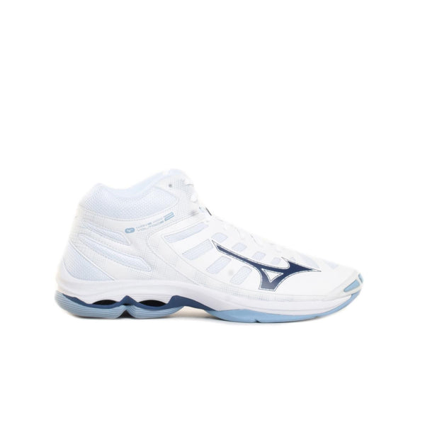 MIZUNO WAVE VOLTAGE MID SCARPE VOLLEY SCARPA PALLAVOLO BIANCA BLU