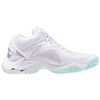 SCARPE VOLLEY DONNA PALLAVOLO MIZUNO WAVE LIGHTING Z8 MID BIANCA AZZURA