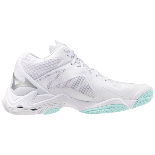 SCARPE VOLLEY DONNA PALLAVOLO MIZUNO WAVE LIGHTING Z8 MID BIANCA AZZURA