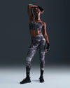 LEGGINGS NIKE PRO PANTA DONNA CROSSFIT WORKOUT YOGA NERO GRIGIO