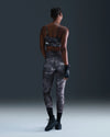 LEGGINGS NIKE PRO PANTA DONNA CROSSFIT WORKOUT YOGA NERO GRIGIO