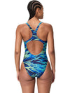 COSTUME DONNA PISCINA SPEEDO NUOTO INTERO HYPERBOOM PRINT MEDALIST BLU