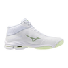 SCARPE VOLLEY DONNA PALLAVOLO MIZUNO WAVE LIGHTING PRO MID BIANCA