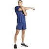 SHORT ADIDAS PANTALONCINO UOMO OWN THE RUN RUNNING NERO E BLU