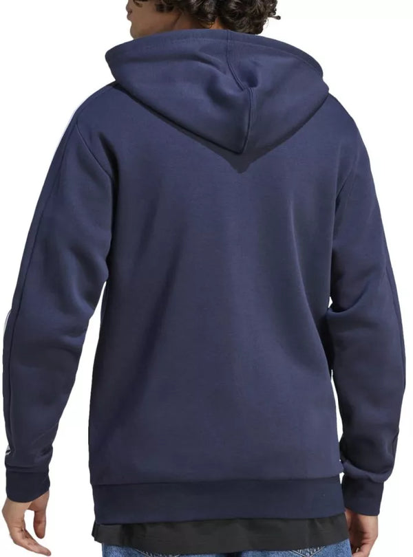 FELPA ADIDAS UOMO BLU ZIP CON CAPPUCCIO REGULAR FIT