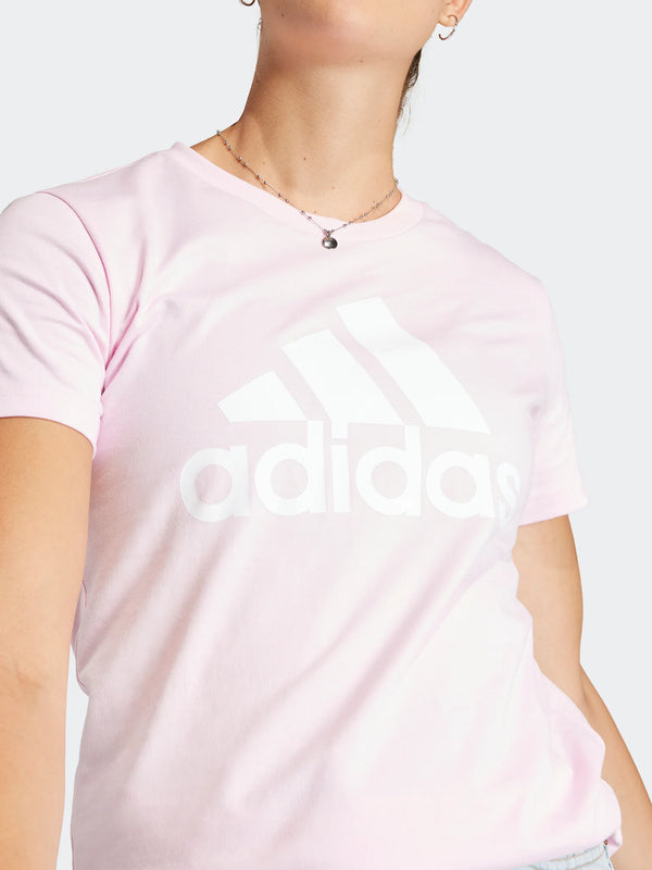 ADIDAS WOMEN S T SHIRT ESSENTIALS LOGO PINK