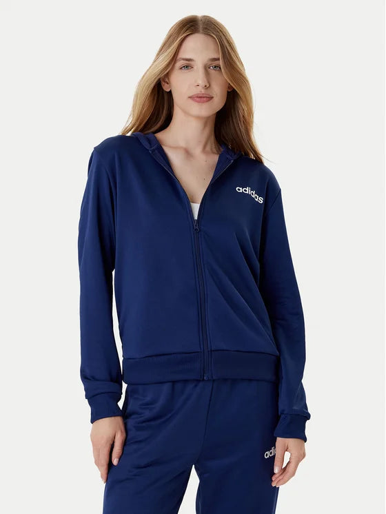 TUTA DONNA FELPA + PANTA ADIDAS ORIGINALS ESSENTIALS GIACCA BLUE