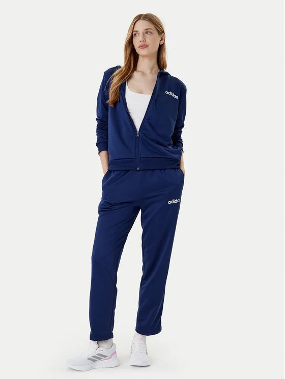 TUTA DONNA FELPA + PANTA ADIDAS ORIGINALS ESSENTIALS GIACCA BLUE