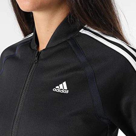 TUTA ADIDAS DONNA FELPA + PANTA WOMAN SPORTWEAR NERA