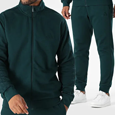 TUTA ADIDAS ORIGINALS UOMO CON ZIP FELPATA MAN SUITS VERDONE