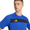 T-SHIRT ADIDAS UOMO MAGLIA TRAINING FITNESS SPORT BLU