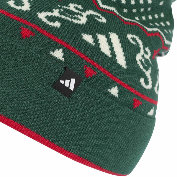 BERRETTO NATALE ADIDAS BEANIE CUFFIA INVERNALE SPORT RUNNING VERDE