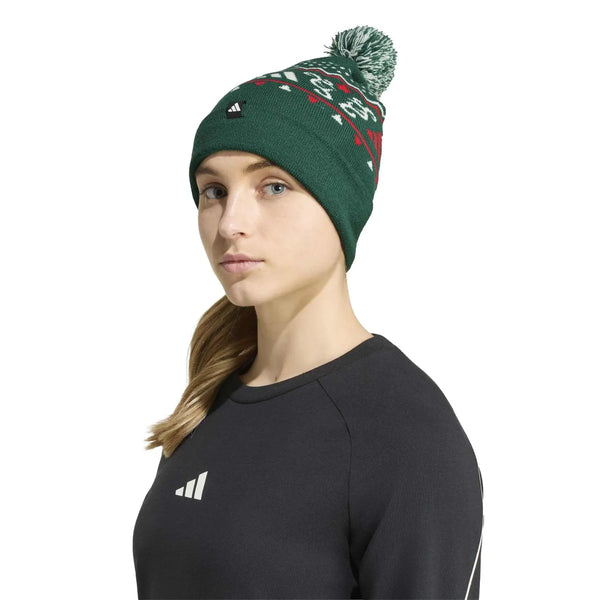 BERRETTO NATALE ADIDAS BEANIE CUFFIA INVERNALE SPORT RUNNING VERDE