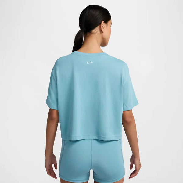 T SHIRT DONNA NIKE PRO MAGLIA CORTA CROP WOMAN AZZURRA