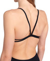 COSTUME NUOTO ARENA DONNA INTERO PISCINA LACE SOLID NERO SPALLINA STRETTA