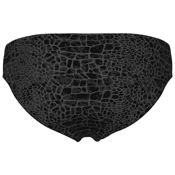 COSTUME ARENA UOMO SLIP NUOTO PISCINA BRIEF SWIM SNAKE SKIN NERO