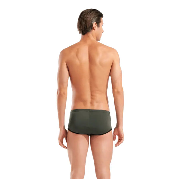 COSTUME ARENA UOMO ALTO TRUNK NUOTO PISCINA SWIM BIG LOGO VERDE NERO