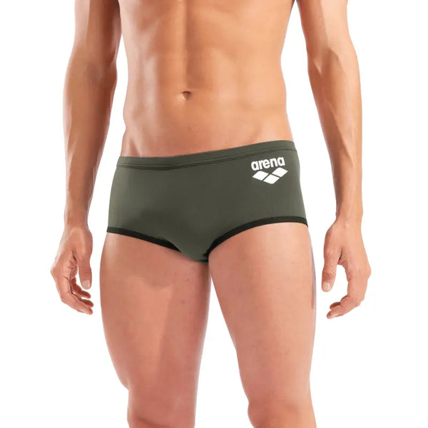 COSTUME ARENA UOMO ALTO TRUNK NUOTO PISCINA SWIM BIG LOGO VERDE NERO