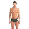 COSTUME ARENA UOMO ALTO TRUNK NUOTO PISCINA SWIM BIG LOGO VERDE NERO
