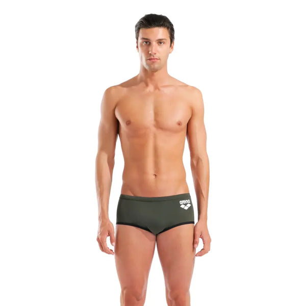 COSTUME ARENA UOMO ALTO TRUNK NUOTO PISCINA SWIM BIG LOGO VERDE NERO