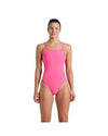 COSTUME ARENA DONNA INTERO PISCINA CHALLENGE SOLID SPALLINA STRETTA SHOCKINK PINK