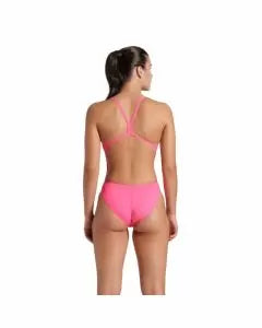 COSTUME ARENA DONNA INTERO PISCINA CHALLENGE SOLID SPALLINA STRETTA SHOCKINK PINK