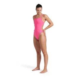 COSTUME ARENA DONNA INTERO PISCINA CHALLENGE SOLID SPALLINA STRETTA SHOCKINK PINK