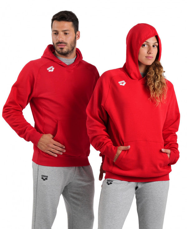FELPA ARENA TUTA UNISEX TRAINING ZIP E CAPPUCCIO ROSSA PANEL UNISEX