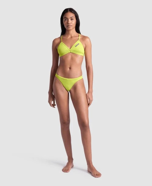 COSTUME BIKINI ARENA 2 PEZZI TRIANGOLO DONNA PISCINA NUOTO GIALLO FLUO