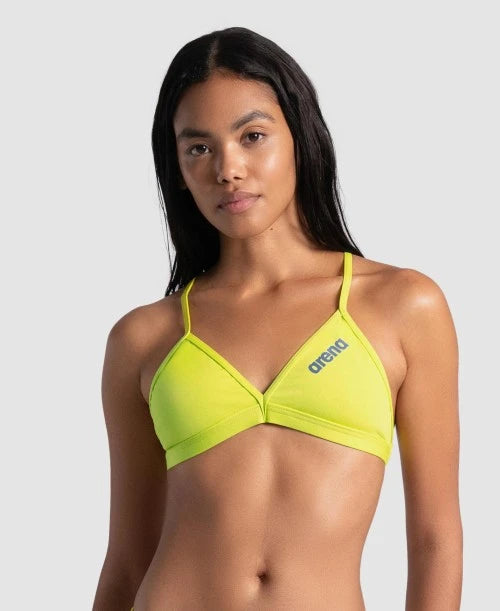 COSTUME BIKINI ARENA 2 PEZZI TRIANGOLO DONNA PISCINA NUOTO GIALLO FLUO