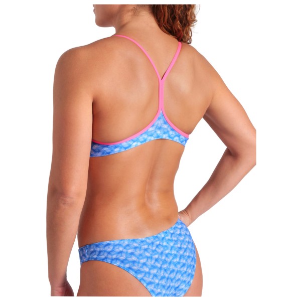 COSTUME BIKINI ARENA 2 PEZZI A FASCIA DONNA PISCINA NUOTO BLU MONOGRAM