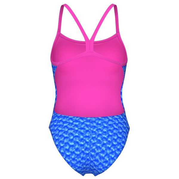 COSTUME ARENA DONNA PISCINA INTERO MONOGRAM SPALLINA STRETTA AZZURRO