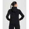 FELPA ARENA TUTA DONNA TRAINING ZIP E CAPPUCCIO NERA PANEL