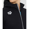 FELPA ARENA TUTA DONNA TRAINING ZIP E CAPPUCCIO NERA PANEL