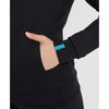 FELPA ARENA TUTA DONNA TRAINING ZIP E CAPPUCCIO NERA PANEL