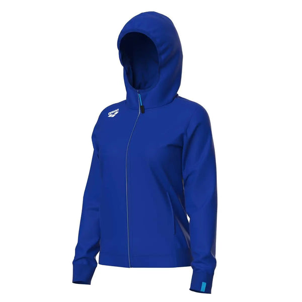 FELPA ARENA TUTA DONNA TRAINING ZIP E CAPPUCCIO BLU ROYAL