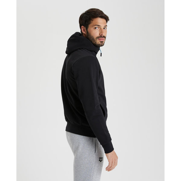 FELPA ARENA TUTA UNISEX TRAINING ZIP E CAPPUCCIO NERA PANEL UNISEX