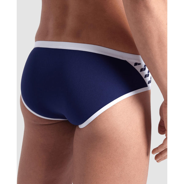 COSTUME ARENA ICONS UOMO SLIP NUOTO PISCINA BRIEF STRIPE SWIM BLU NAVY WHITE