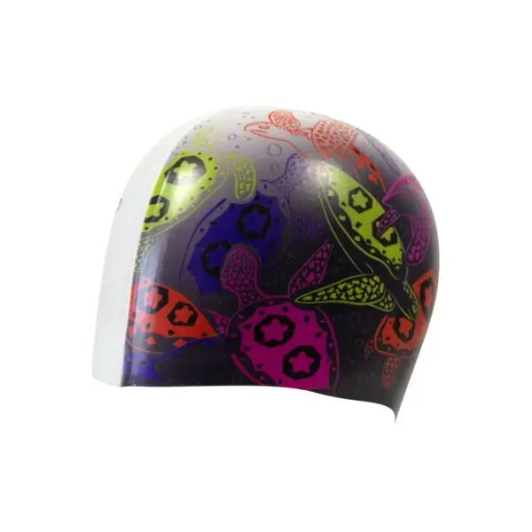CUFFIA ARENA PISCINA SILICONE SWIM CAP CUFFIE NUOTO DOPPIA FACCIA TARTARUGHE