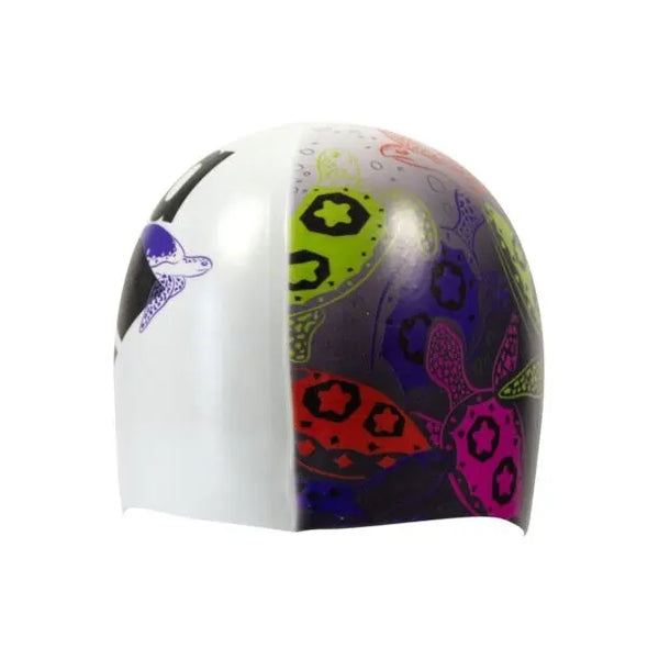 CUFFIA ARENA PISCINA SILICONE SWIM CAP CUFFIE NUOTO DOPPIA FACCIA TARTARUGHE