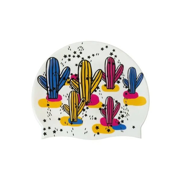 CUFFIA ARENA PISCINA SILICONE SWIM CAP CUFFIE NUOTO DOPPIA FACCIA DESERTO