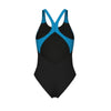 COSTUME NUOTO ARENA DONNA INTERO PISCINA NUOTO BLU SWIM PRO NERO BLU