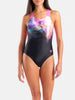 COSTUME ARENA DONNA PISCINA INTERO DREAMING SWIMSUIT NUOTO MARE NERO FANTASIA