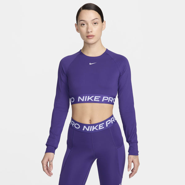 T SHIRT DONNA NIKE CROP SWOOSH FASCHION MAGLIA WOMAN CORTA VIOLA